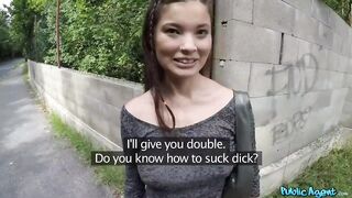 Public Agent - very shy girl from Japan with lovely natural tits unsure about sex outside