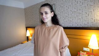She came with her husband, but he went somewhere else, leaving his pregnant wife alone in my room.