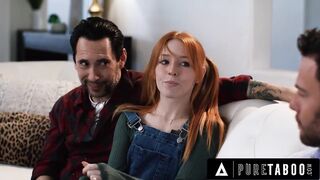 PURE TABOO Creepy Social Worker Dominates Pregnant Teen Madi Collins With Her Stepdad - PART 1 & 2