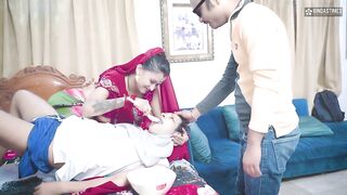 Desi Bihari Bhabhi Fucked Three Boys Infront of Her HUsband Double Anal ( Hindi Audio )