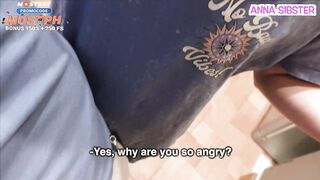 My angry roommate turned into a cutie after my dick.