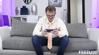 From Nerd to Owner: Jimmy Gets a PAWG Fembot