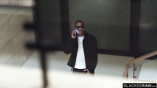 Young blonde invites guy to her place to ride his black cock ????