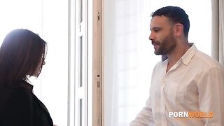 Seductive Language Teacher Emily Pink Treats Mature Students To A DP Threesome