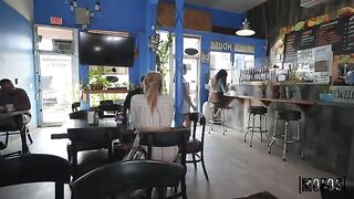 The Café Waitress gets Creampied