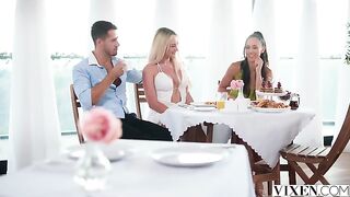 Hot Blonde Shares Her BFs Cock With Her Bestie