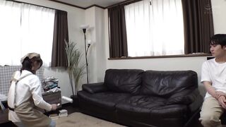 Estimated To Be Over 98cm! The Part-time Housewife Who Came To Help With The Housework Is So Horny With Her Big Ass Showing Through Her Panties! I Can't Resist And I Immediately Shove My Big Dick In Her Ass And Cum Inside Her!!