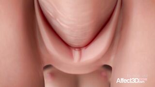 Big Tits 3D Babe Playing With A Huge Sex Toy