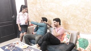 Indian Desi threesom gangbang hardcore sex video