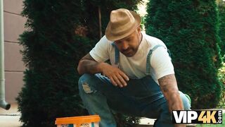 VIP4K. Beautiful brunette just wanted to help, but..