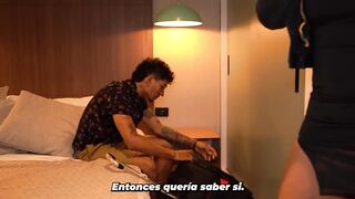 Skinny tattooed stepson ends up fucking his stepmother when they share a bed