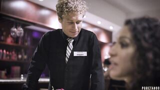 PURE TABOO Nympho Wife Double Creampied by Waiter & Husband