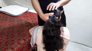 The wife got angry because of her stepmother and went home.