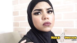Big Boobs Hijabi Muslim Woman Rims Man's Ass, Fucks and Squirts